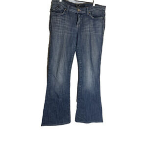 Rock & Republic Women Denim Blue Mid Rise Five Pocket Bootcut Jeans Size 31
